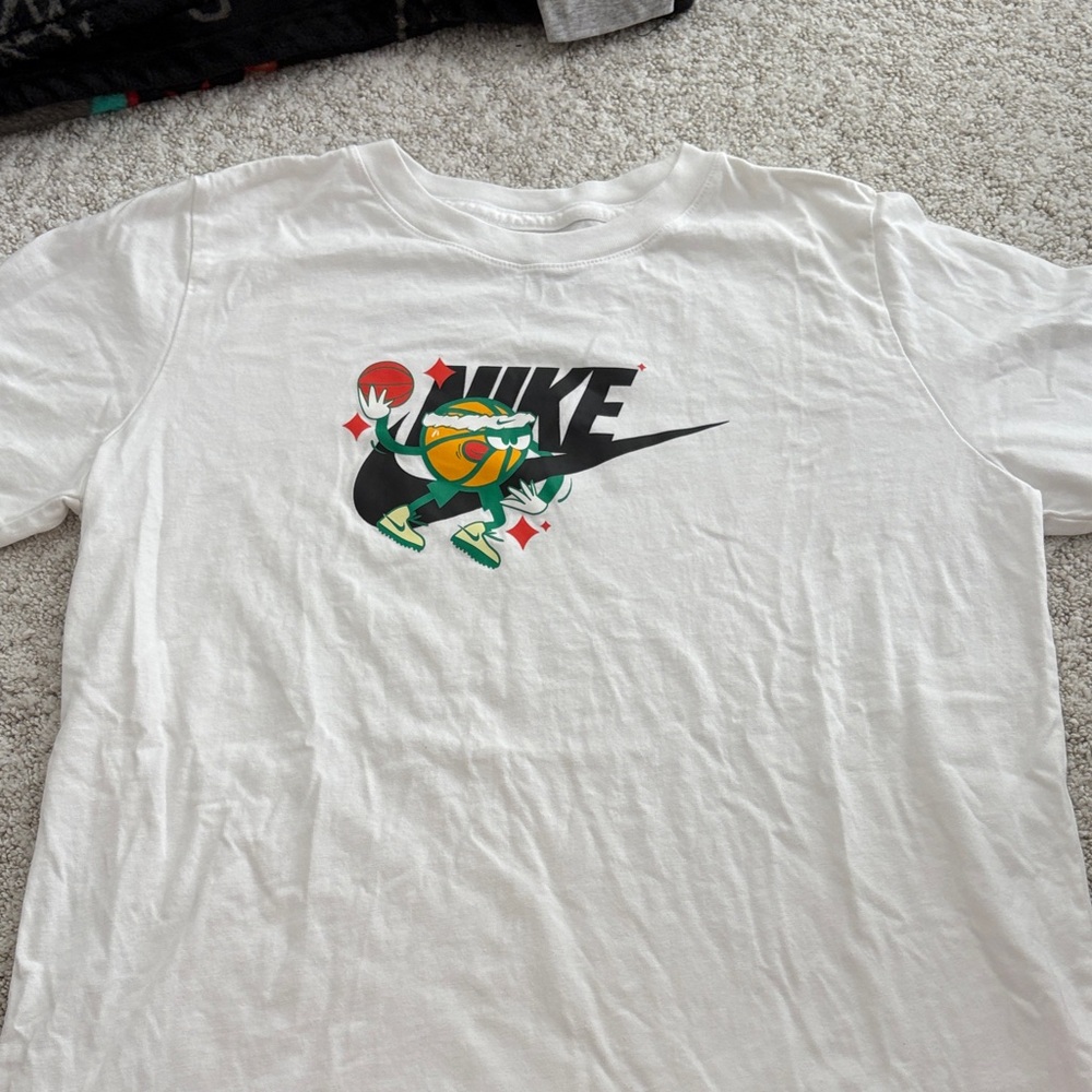 Nike White Tee with Colorful Graphic